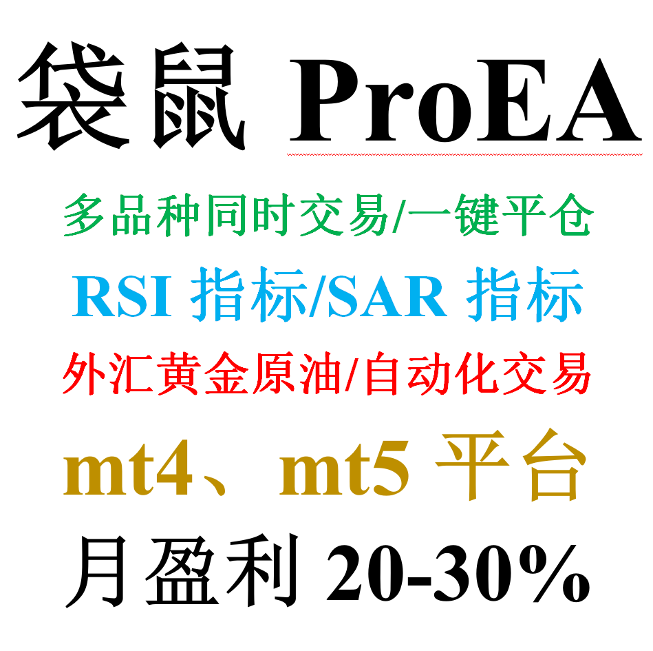 mt4外汇EA黄金原油多品种同时交易RSI/SAR——袋鼠Pro